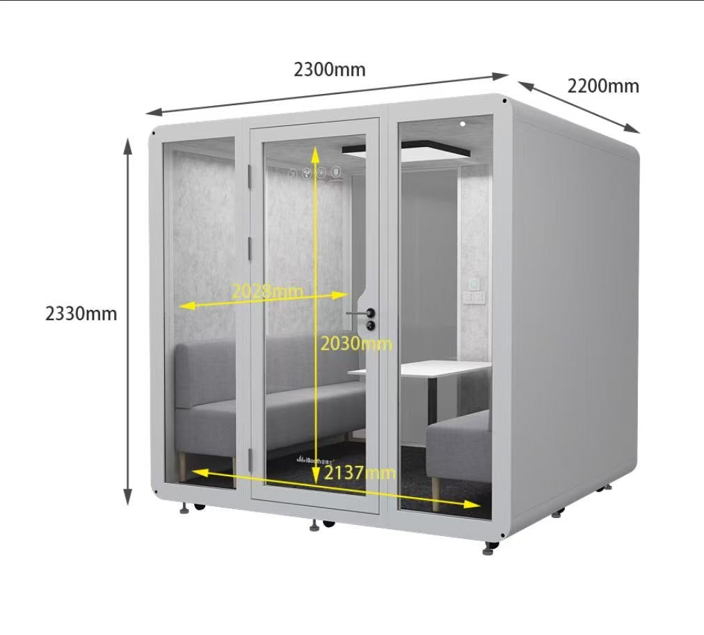 Mobile Office SoundProof Pod Booth  for 4-6 People