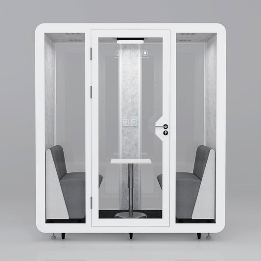 Silent Box Sound Booth LED with Lighting Centrifugal Fans and AC USB Ports XL for 8 Persons