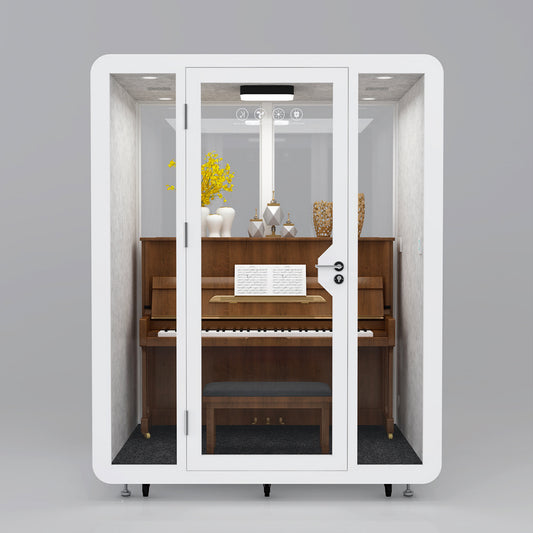 Silent Box Sound Booth LED with Lighting Centrifugal Fans and AC USB Ports XL for 8 Persons