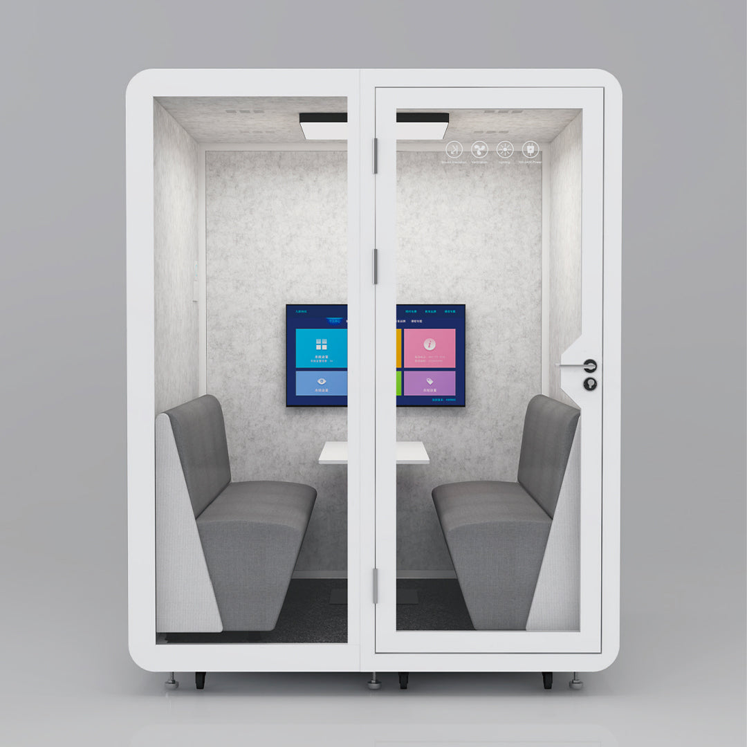 Soundproof Office Pod Booth Quiet Meeting Pod with Acoustic Panels for 1-2 Persons